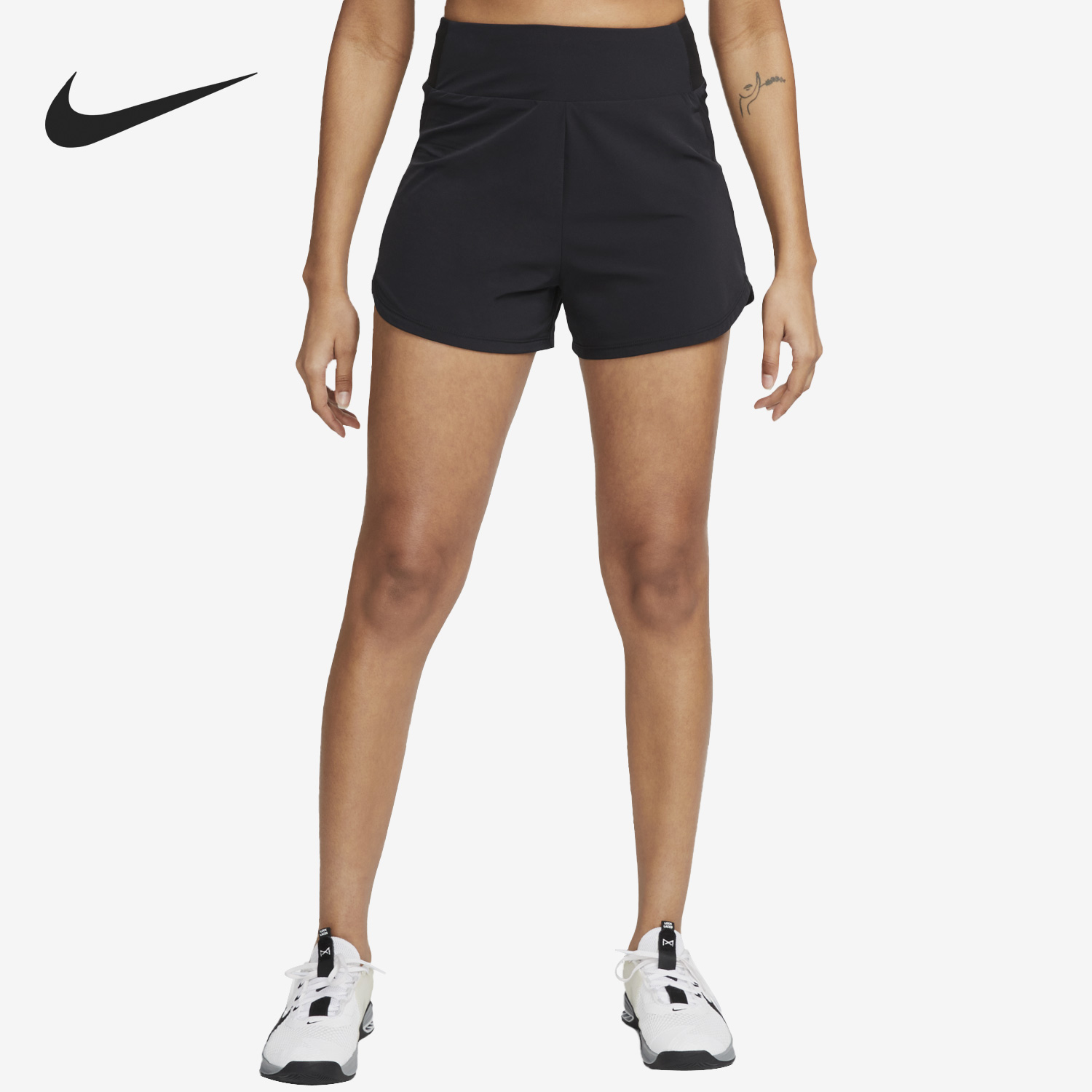 Nike/耐克正品训练透气高腰衬里跑步女子运动短裤DX6019-010