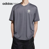 简约透气舒适休闲运动短袖 Neo男子夏季 HM2045 阿迪达斯正品 Adidas