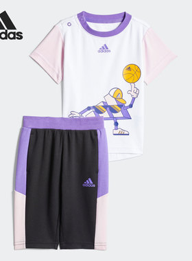 Adidas/阿迪达斯正品春季新款婴童男女运动透气两件套HD7545