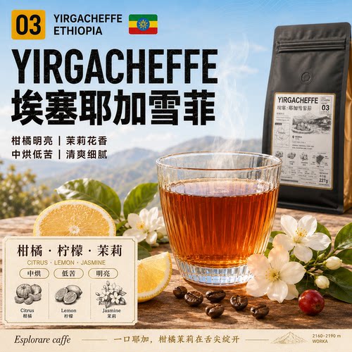 埃塞·耶加雪菲·水洗处理·中烘 果丁丁/沃卡手冲黑咖啡豆 - 封面