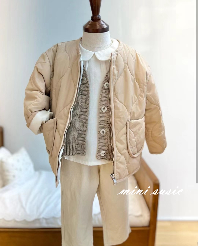 韩系男女童夹棉棉衣棉服外套
