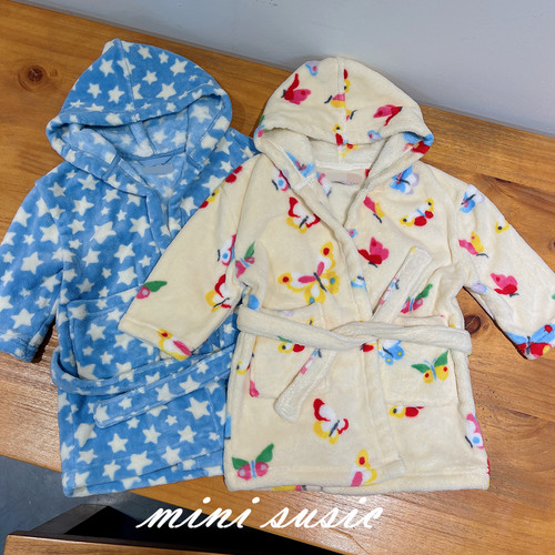 英国女童珊瑚绒家居服睡袍