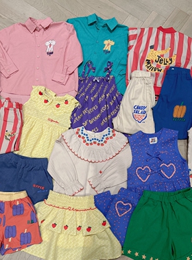 90-140韩系潮童JM条纹刺绣水果印花系列新款