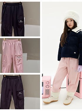 自留120-150韩系女童贝家三色薄绒内里双层柔软面料长裤