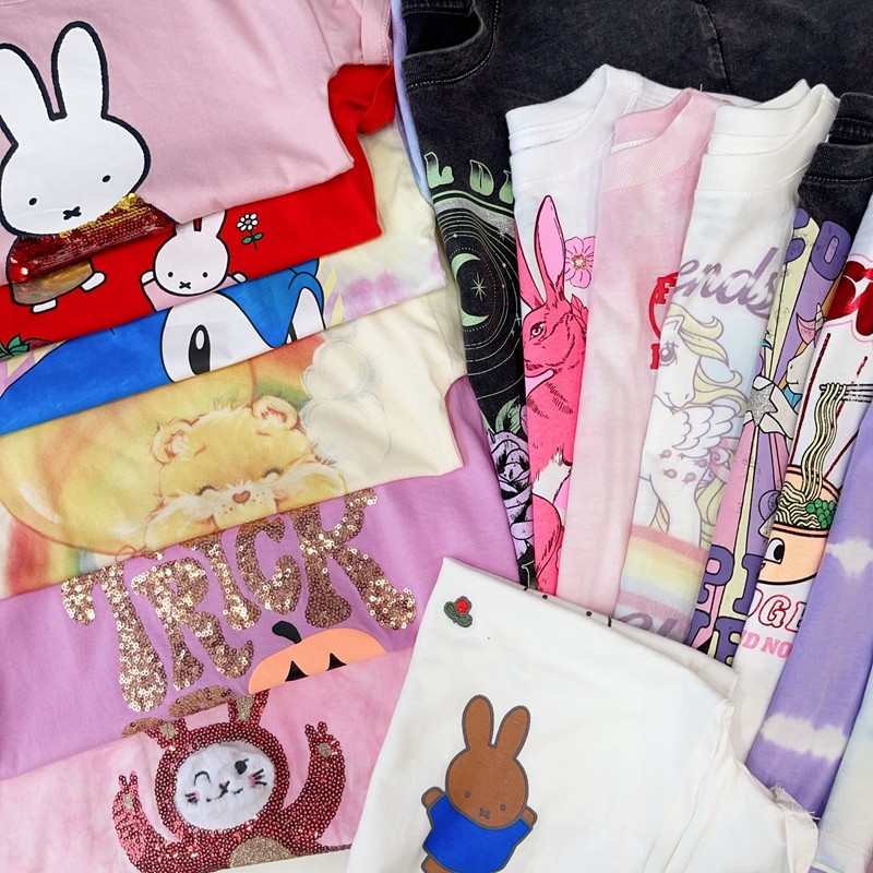 2-16澳女童纯棉多色卡通宽松版短袖T恤,童装/婴儿装/亲子装,T恤,淘宝优惠券,粉丝福利购,淘宝优惠卷