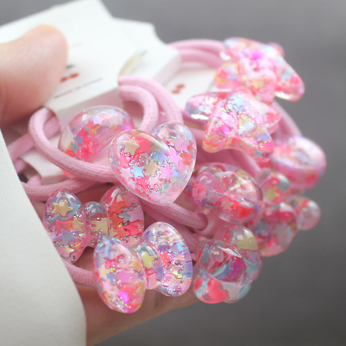 韩版女童海星闪亮发绳