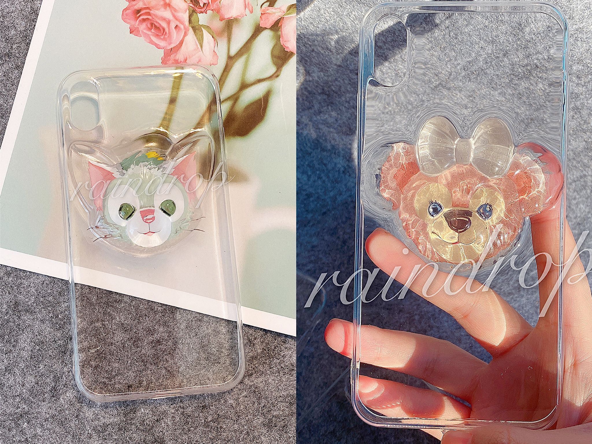 迪丝尼雪莉达菲花猫家iPhonexs/13promax情侣卡通个性手机壳定制