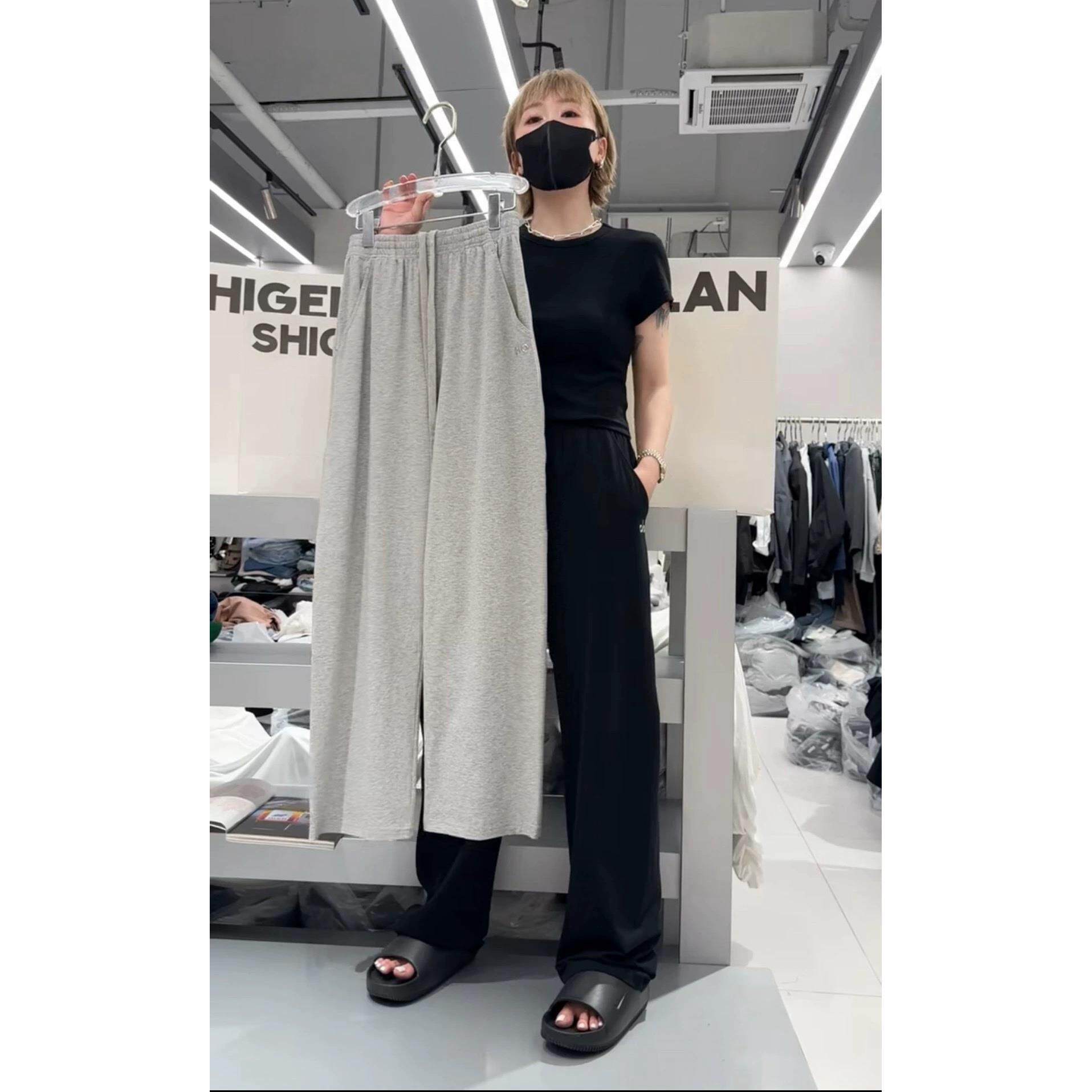 诗歌兰女装2025夏款 58208慵懒舒适潮流松紧腰薄款显瘦字母休闲裤