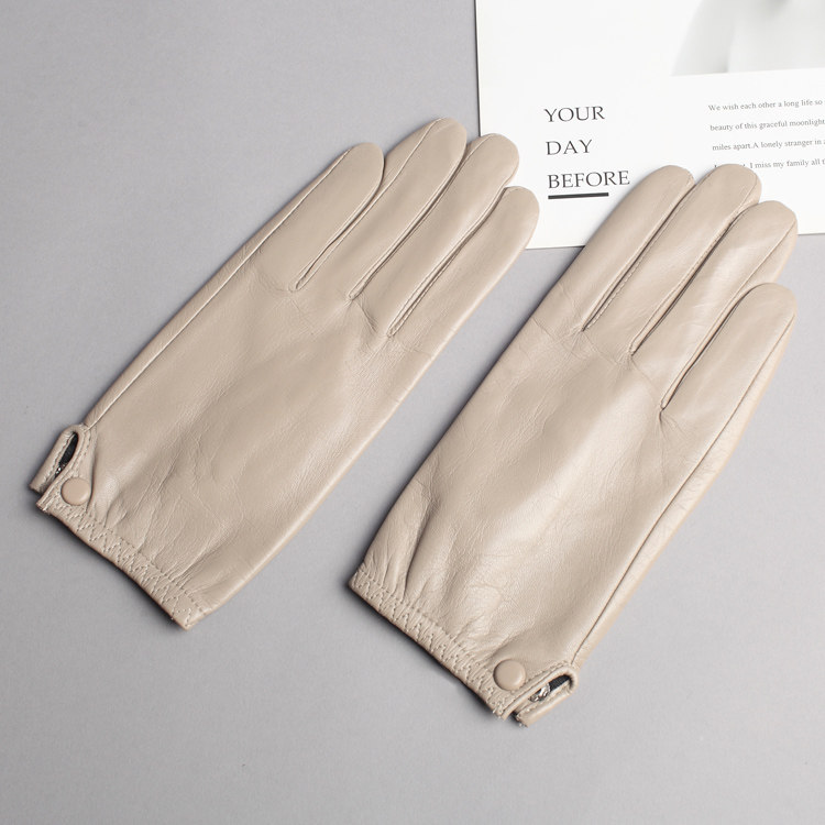 进口山羊皮短款短款女士真皮手套