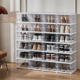 盒学生宿舍鞋 架存放鞋 架鞋 鞋 神器省空间 柜简易PP抽屉式 透明折叠鞋