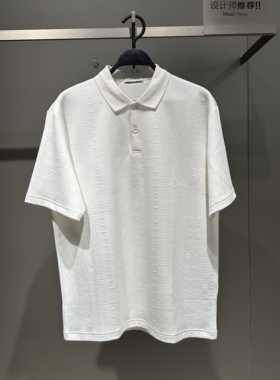 B1COF2307 太平鸟男装2025夏季新款时尚休闲宽松落肩短袖Polo衫潮