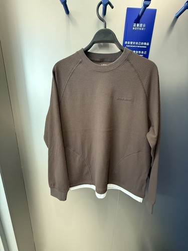 B2CRF3212 太平鸟男装2025秋季新款插肩袖宽松休闲圆领长袖卫衣潮