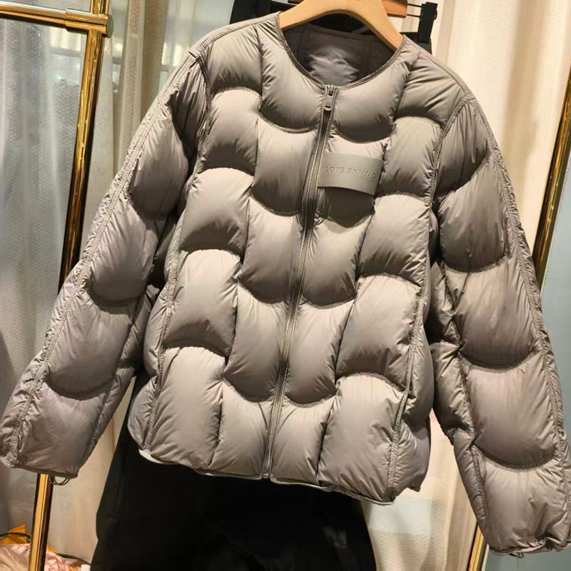 D6611冬新款圆领女装短款加厚90白鹅绒羽绒服外套时尚面包服超轻