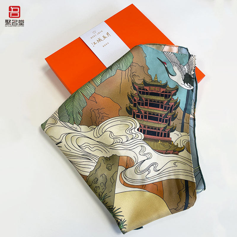 多功能丝巾真丝文创礼品手工卷边