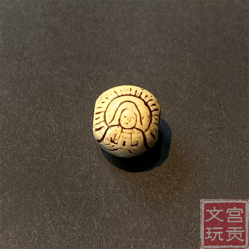 藏传老料器隔珠配珠单颗