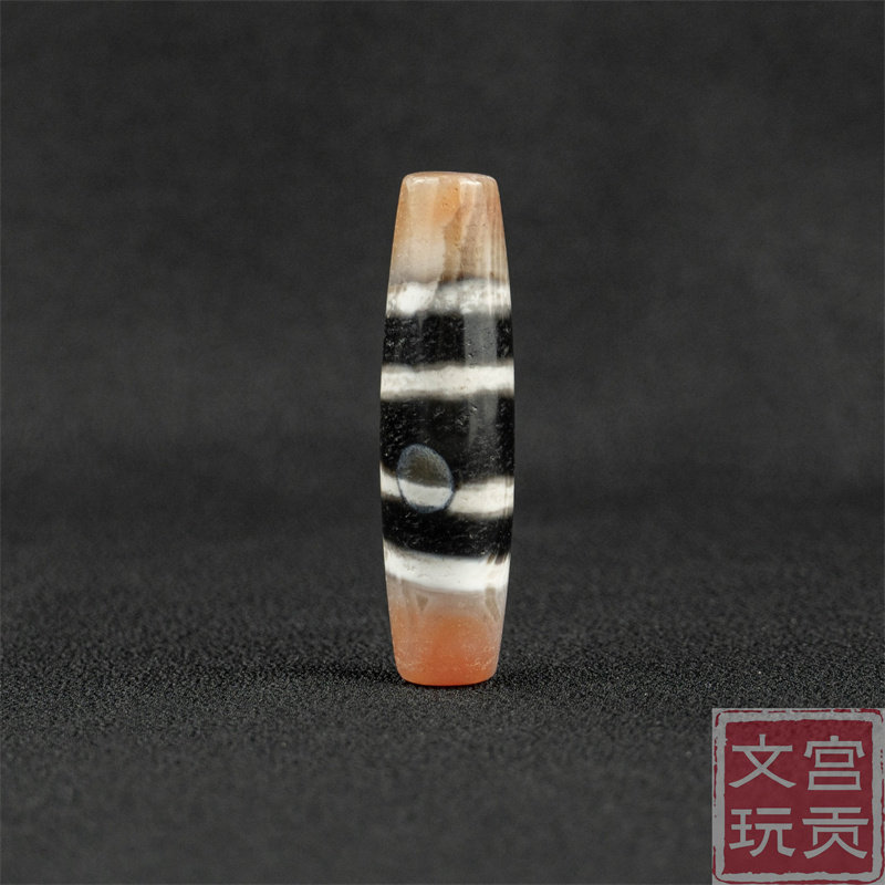藏传文玩清代老线珠天珠配饰西藏特色吊坠挂件散珠配珠
