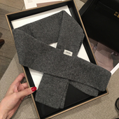 冬季 新款 百搭纯色交叉小围脖澳洲羊毛100%wool可交叉户外保暖围脖