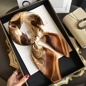 经典 小溜家春夏季 新款 锁链100%桑蚕丝围巾真丝丝巾女领巾70cm方巾