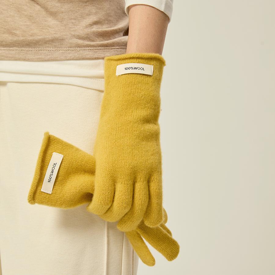 小溜家 12月9日新品 100%山羊绒手套女冬季羊毛针织毛线分指手套