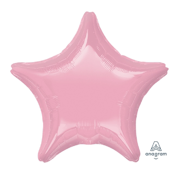 美国Anagram装饰光版亮粉色五角星形 star  造型铝箔飘空氦气球