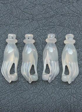 天然巴西掌上明珠水润通透吊坠