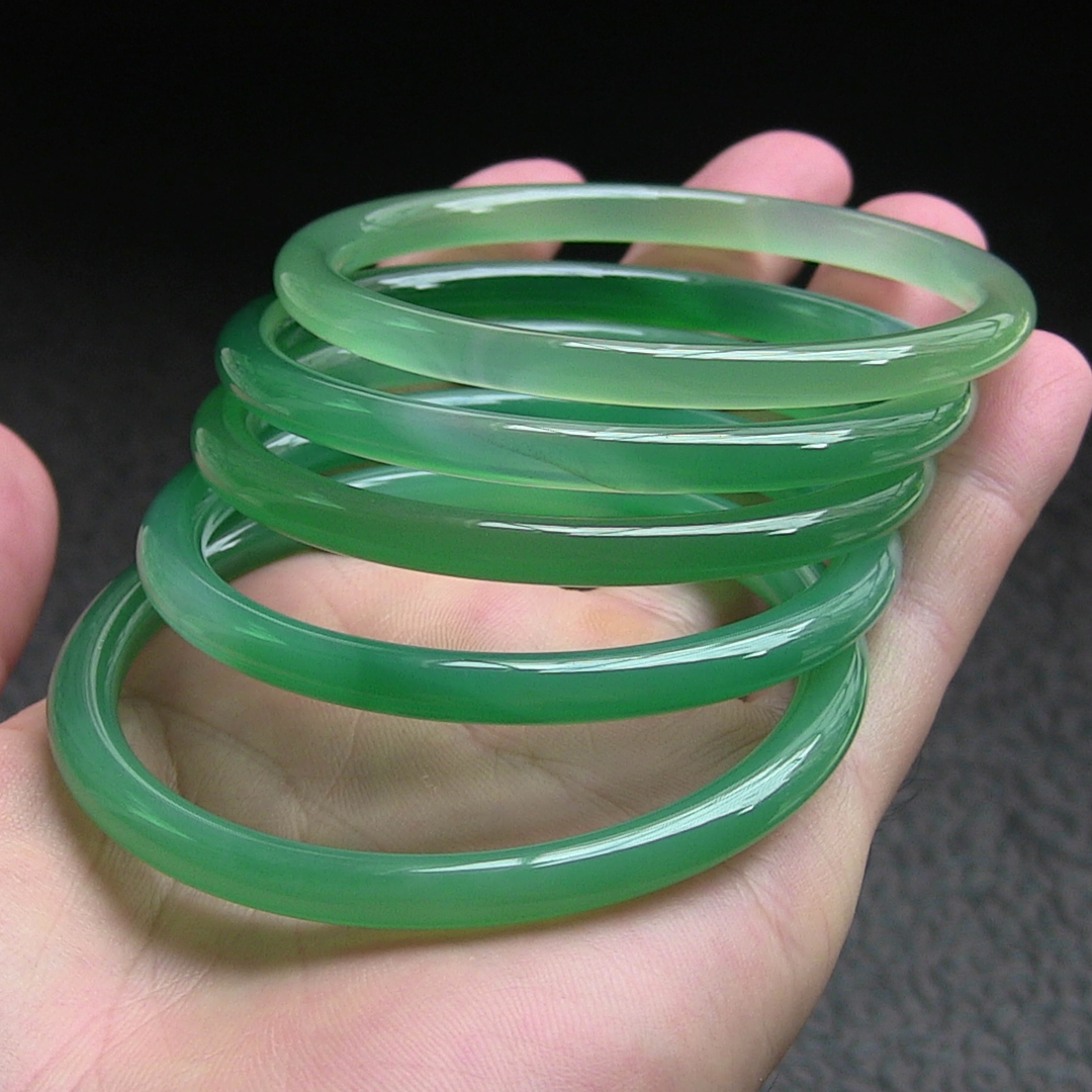 6mm细圆条/天然巴西玛瑙手镯/复古圆条/精美纹理玉髓No:146