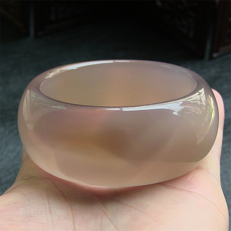天然巴西玛瑙手镯/超宽加厚款/原色无忧化/蜂蜜水/水润玉髓2128