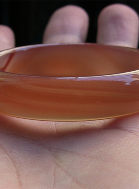 天然巴西玛瑙手镯粉红色玉髓