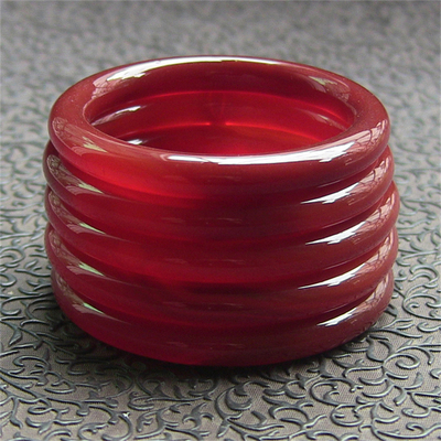 8mm细圆条/天然巴西玛瑙手镯/水润红玉髓/送礼佳品No：151