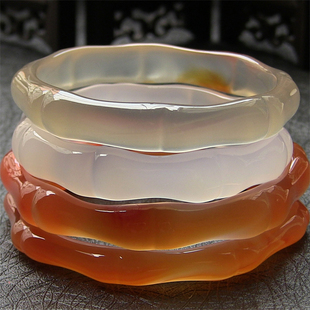 微瑕疵品专区/天然巴西玛瑙手镯/纯手工雕刻/水润通透玉髓No:120