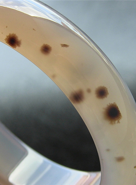 天然巴西加宽原色无优化玛瑙手镯