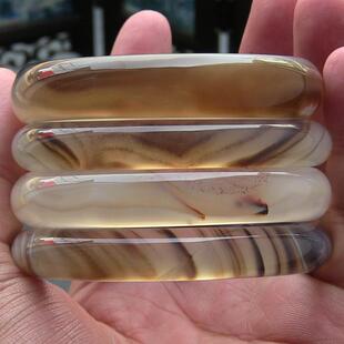 微瑕疵专区/天然巴西玛瑙手镯/加厚不加宽/精美纹理No:48