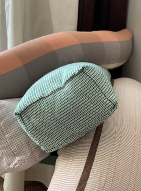 加长荞麦枕 纯棉老粗布四季毯面料外皮长条颈椎枕 75cm长可拆洗