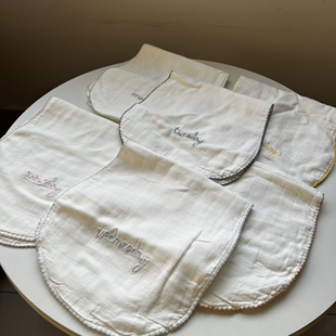 外贸儿童竹棉竹纤维口水巾拍嗝巾小手巾多用途吸水性好柔软细腻