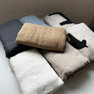 超划算亚麻枕套 yi家订单剩余面料100%亚麻信封式北欧风枕套微瑕