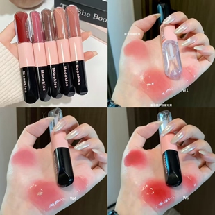 Mooekiss木柯诗双头唇釉镜面水光精华口红哑光唇泥不易沾杯唇蜜