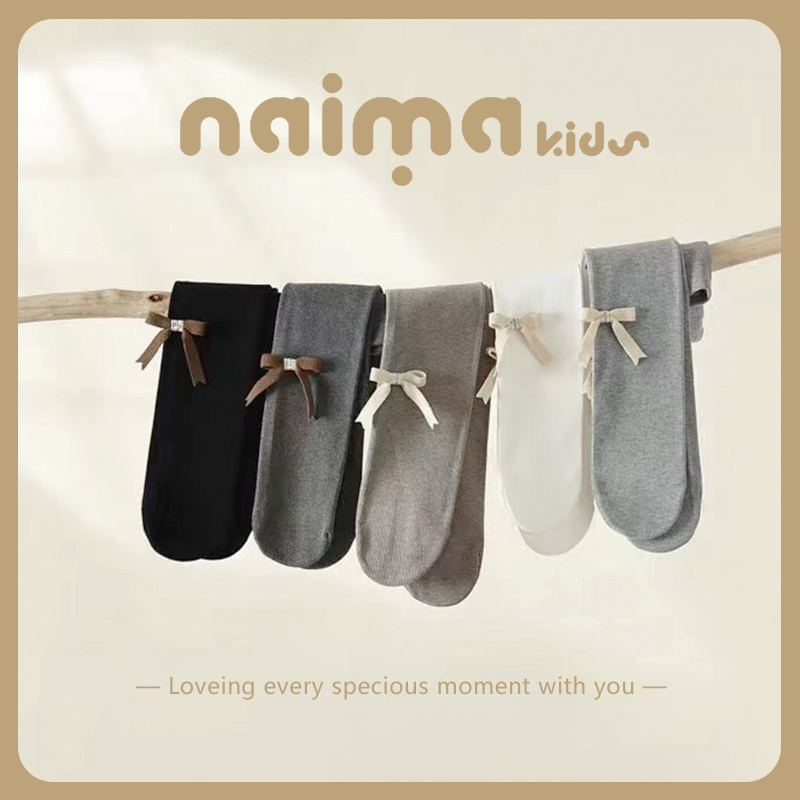 小脚裤弹力打底裤纯棉2025秋季新款女童长裤百搭连脚堆堆袜