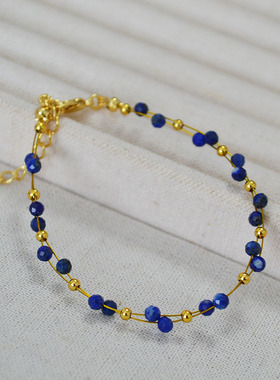 日韩小众简约金色丝线手链