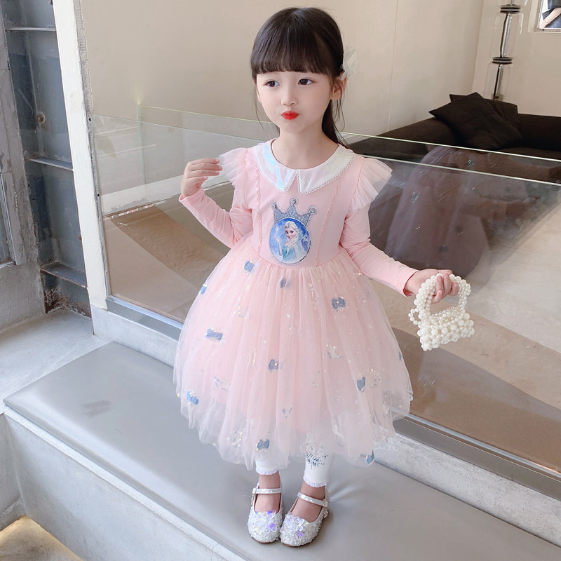 女童爱莎公主裙春秋款艾莎裙子