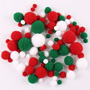 圣诞节彩色毛球diy高弹毛绒球幼儿园儿童手工制作材料包饰品配件