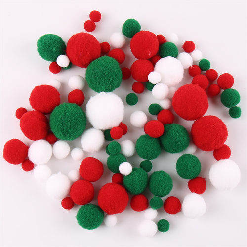 饰品配件其它彩色毛球圣诞节材料