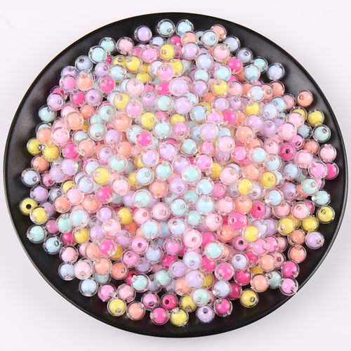 饰品配件亚克力光面珠中珠散珠