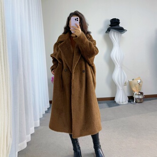 DARONG定制苏丽羊驼绒外套中长款泰迪熊大衣
