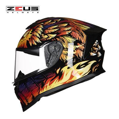 摩托车头盔国潮时尚双镜片全盔