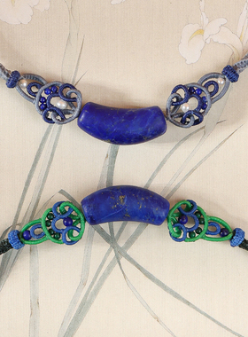 栖石原创初级编绳教程霁蓝编绳项链饰品手工编绳首饰