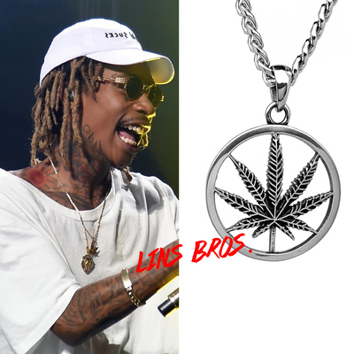 不一样的枫叶西海岸项链Snoop Wiz美式潮街头不掉色吊坠嘻哈林氏