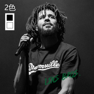 JCole同款 T恤厂牌Dreamville男女短袖 嘻哈说唱宽松J.cole林氏兄弟