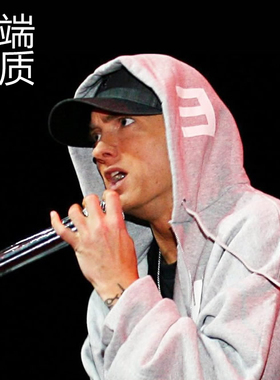 EMINEM同款卫衣脑袋反E阿姆拉链连帽衫外套 男女秋冬加绒林氏兄弟