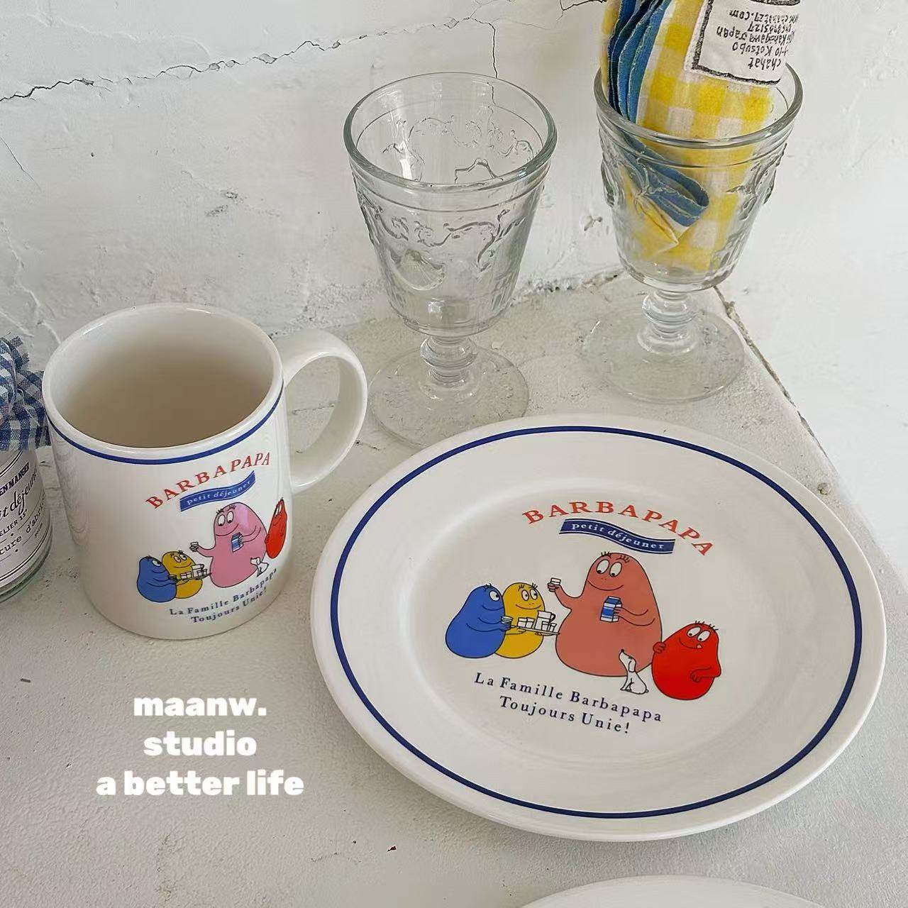 *maanw*可爱趣味卡通餐具马克杯咖啡杯早餐盘甜品盘礼物,餐饮具,马克杯,淘宝优惠券,粉丝福利购,淘宝优惠卷