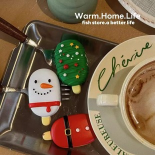 圣诞老人雪人树脂冰箱贴圣诞树驯鹿雪人雪糕冰箱磁铁 store Fish